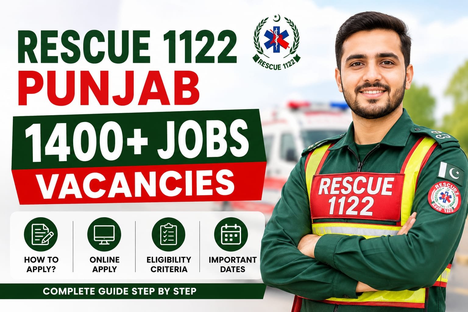 1400 Jobs Vacancies in Rescue 1122 Punjab: How to Apply?