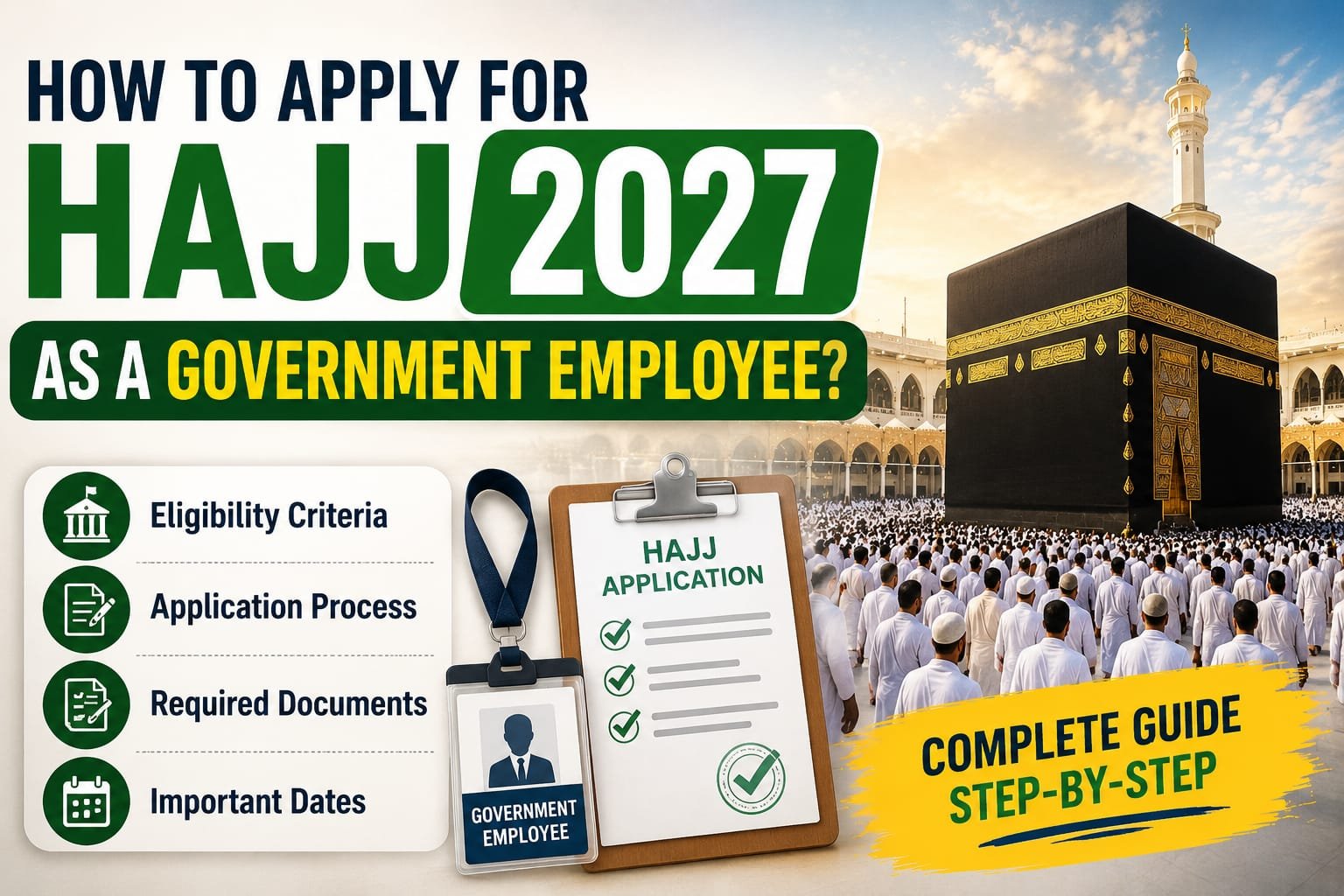 How apply for Hajj 2027 as a Government employee ?